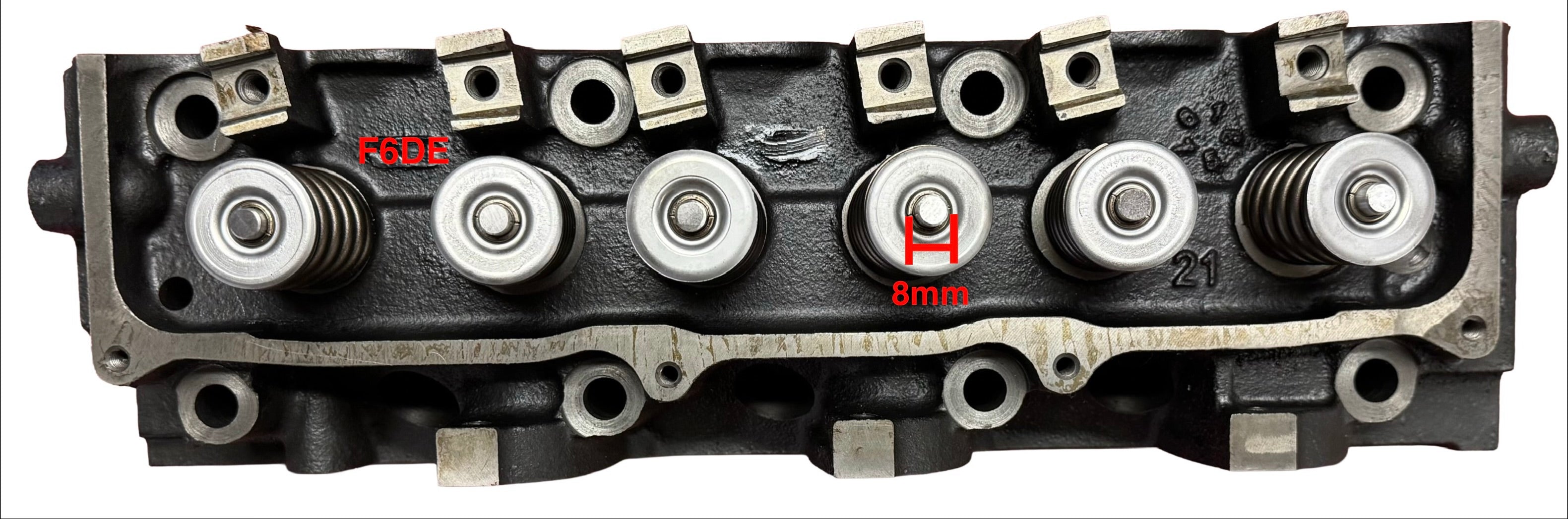 1986-99 Ford/Mazda/Mercury 3.0L V6 8mm Stems Cylinder Head Cast # F6DE
