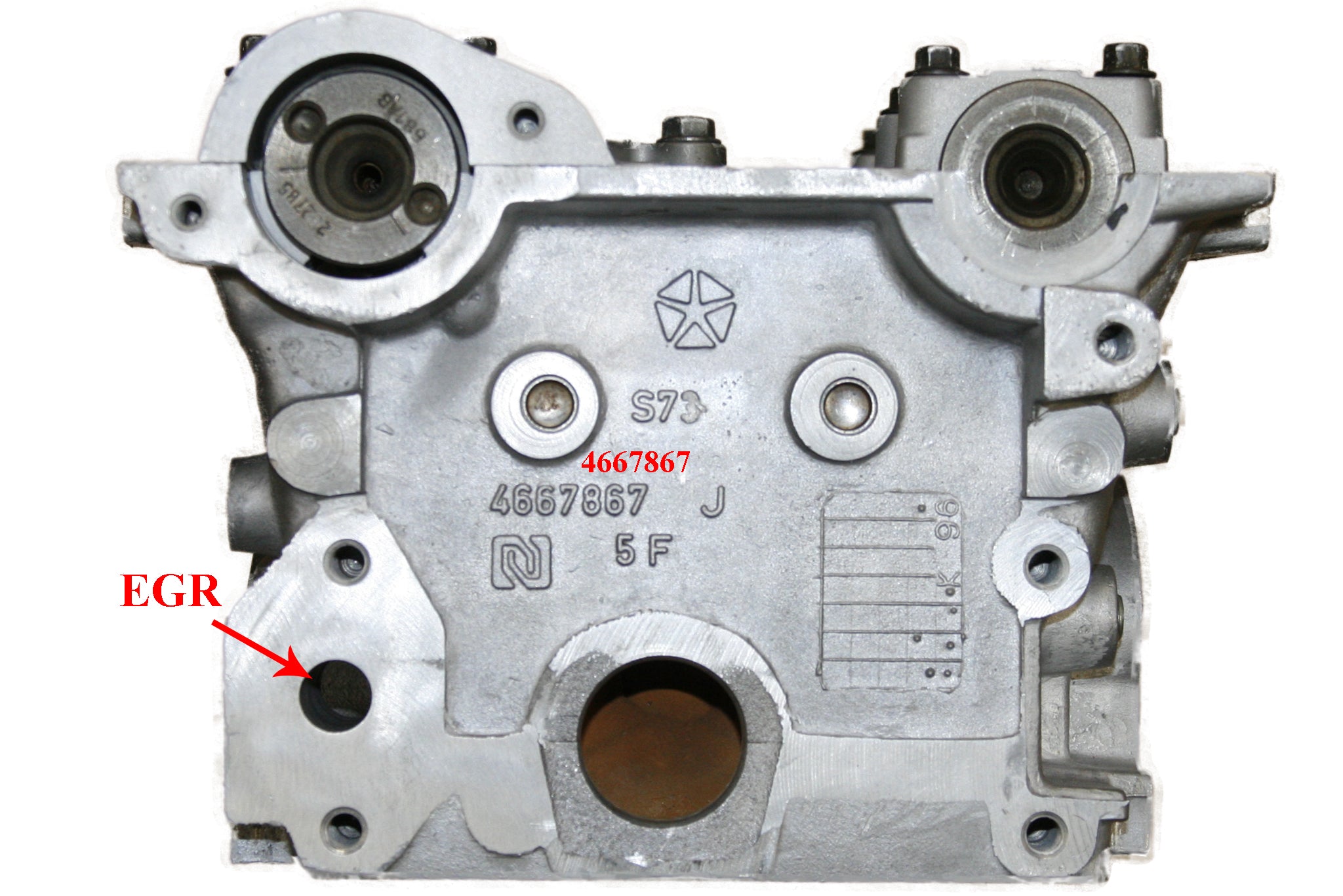 1995-99 Dodge 2.0L DOHC w/EGR Rebuilt Cylinder Head Casting # 4667867