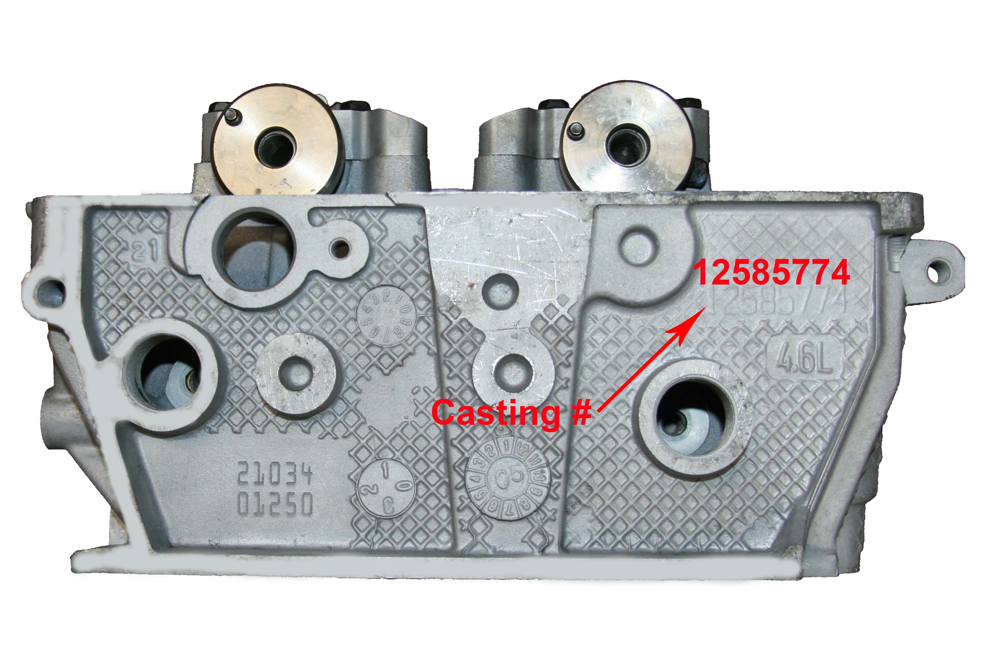 2000-2010 Cadillac NorthStar 4.6L DOHC Rebuilt Cylinder Head Cast # 12585774 Right Side