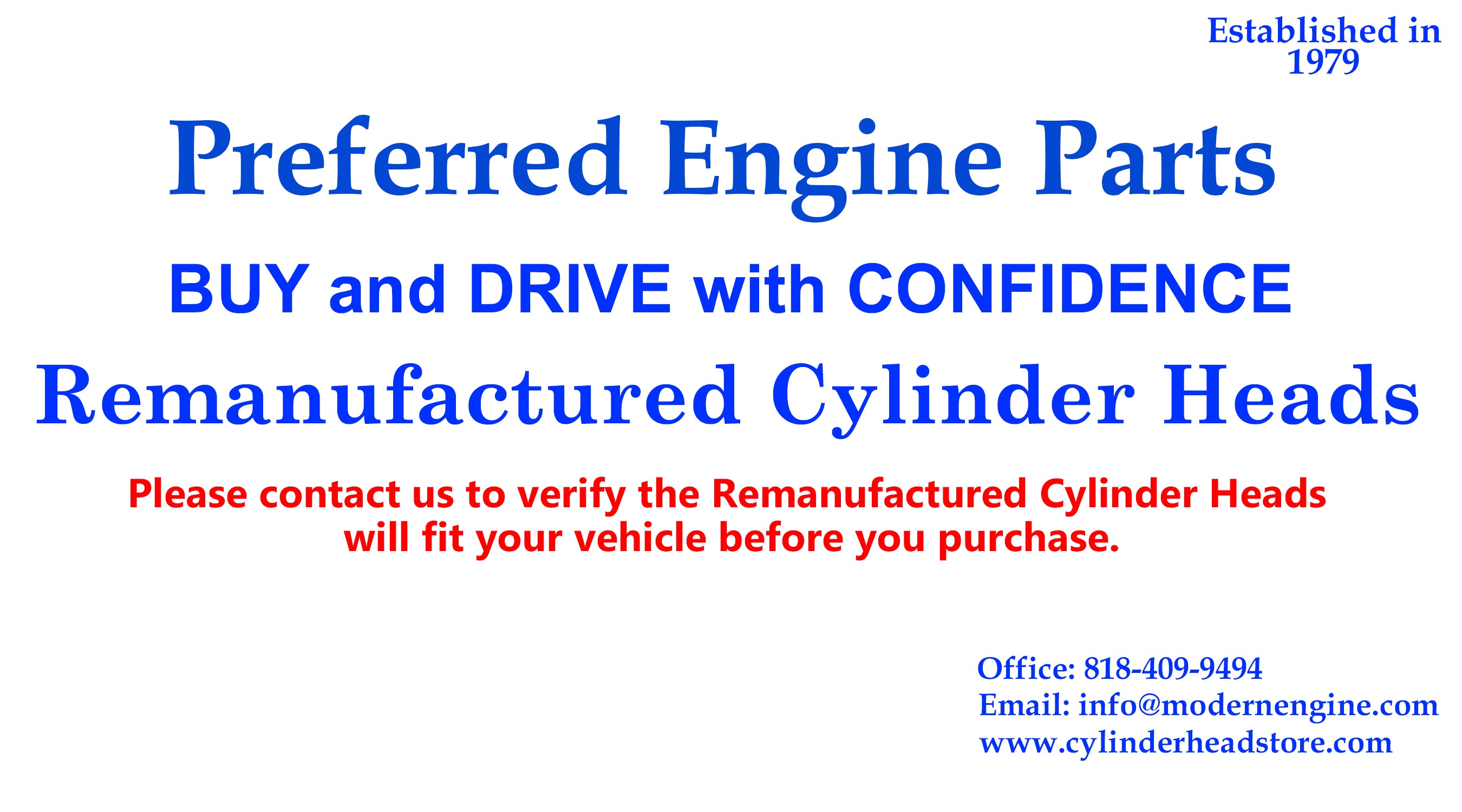 1998-2004 Chrysler Intrepid 2.7L DOHC (Right) Cylinder head Casting # 4663979Z